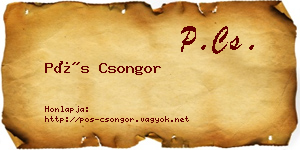 Pós Csongor névjegykártya